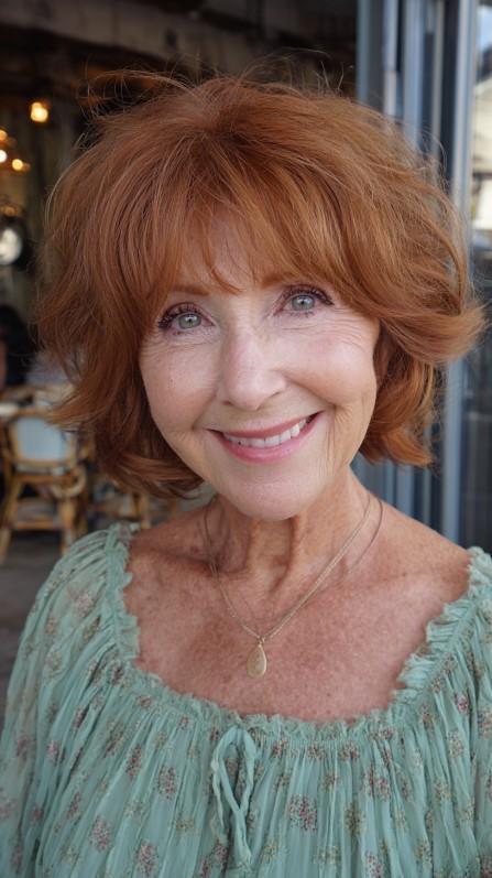 Light Auburn Soft Layers for Graceful Aging