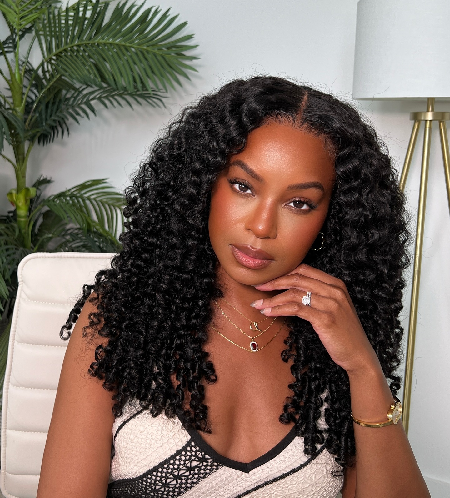 Luxurious Deep Waves with Center Part