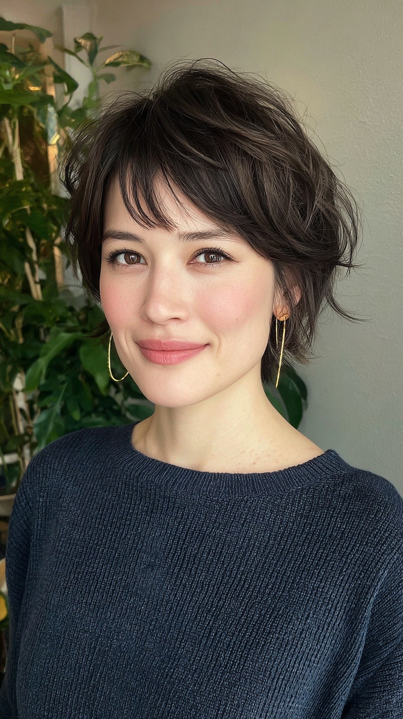 Playful Textured Pixie with Soft Bangs
