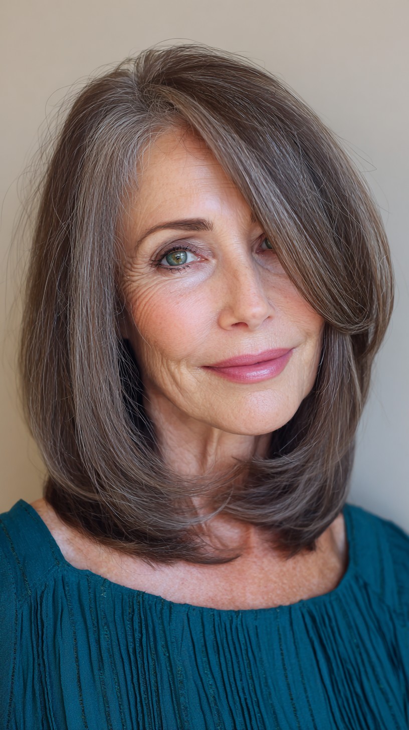 Polished Silver Flowing Layers with Subtle Waves