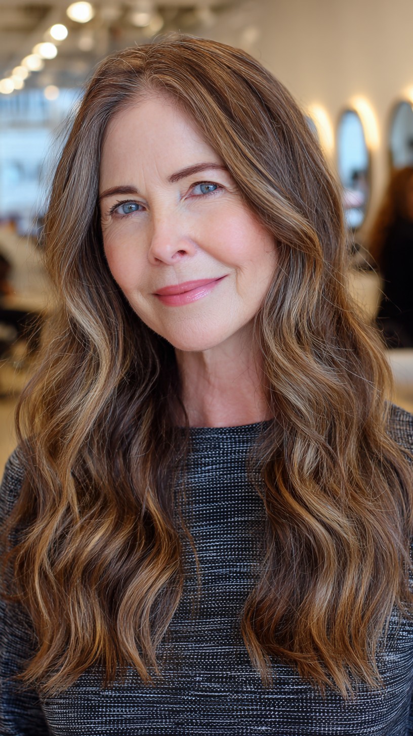 Rich Caramel Tones with Soft Waves