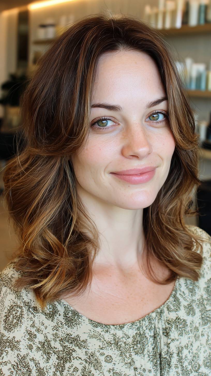 Soft Layered Waves with Subtle Highlights