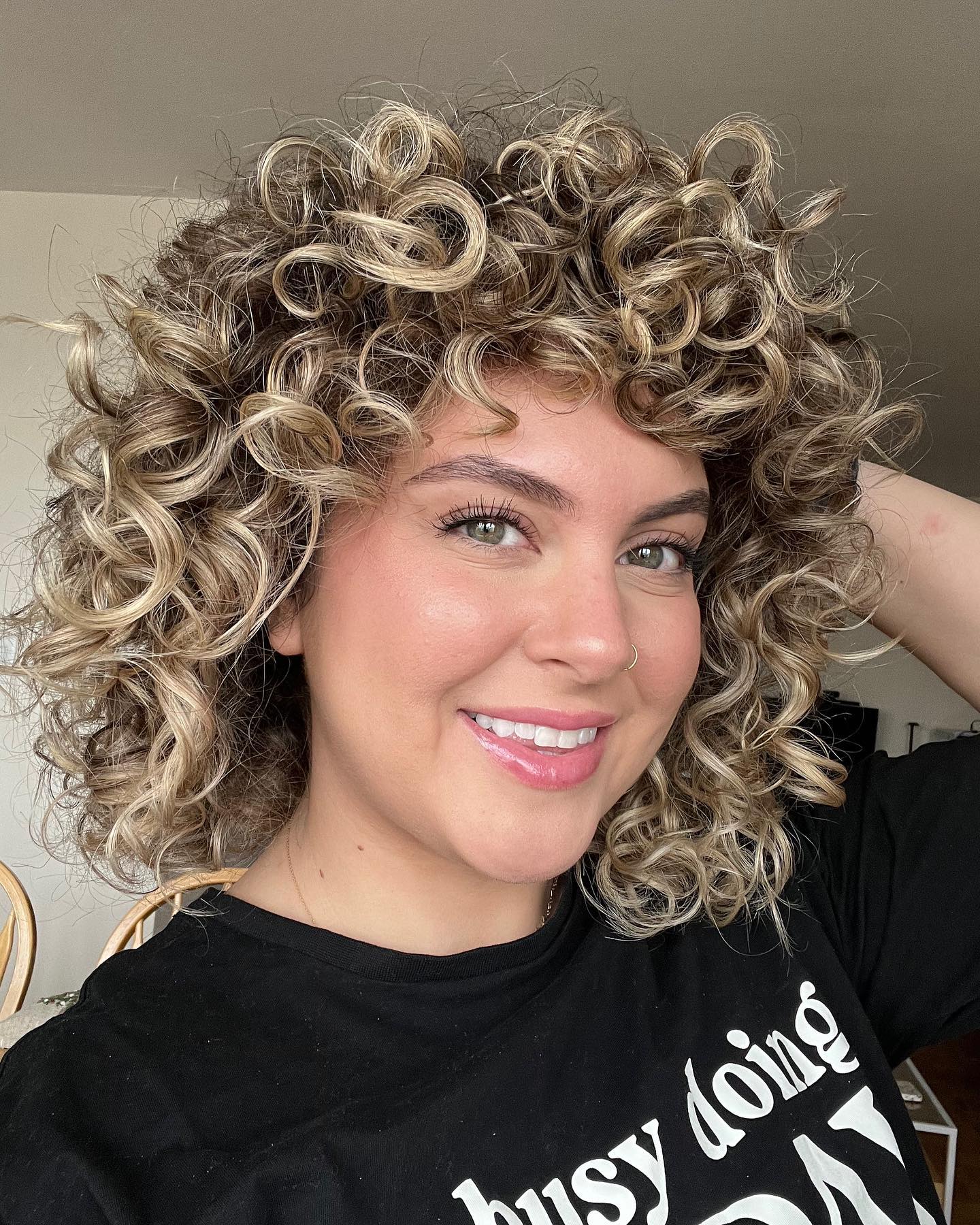 Softly Defined Vanilla Swirl Curls