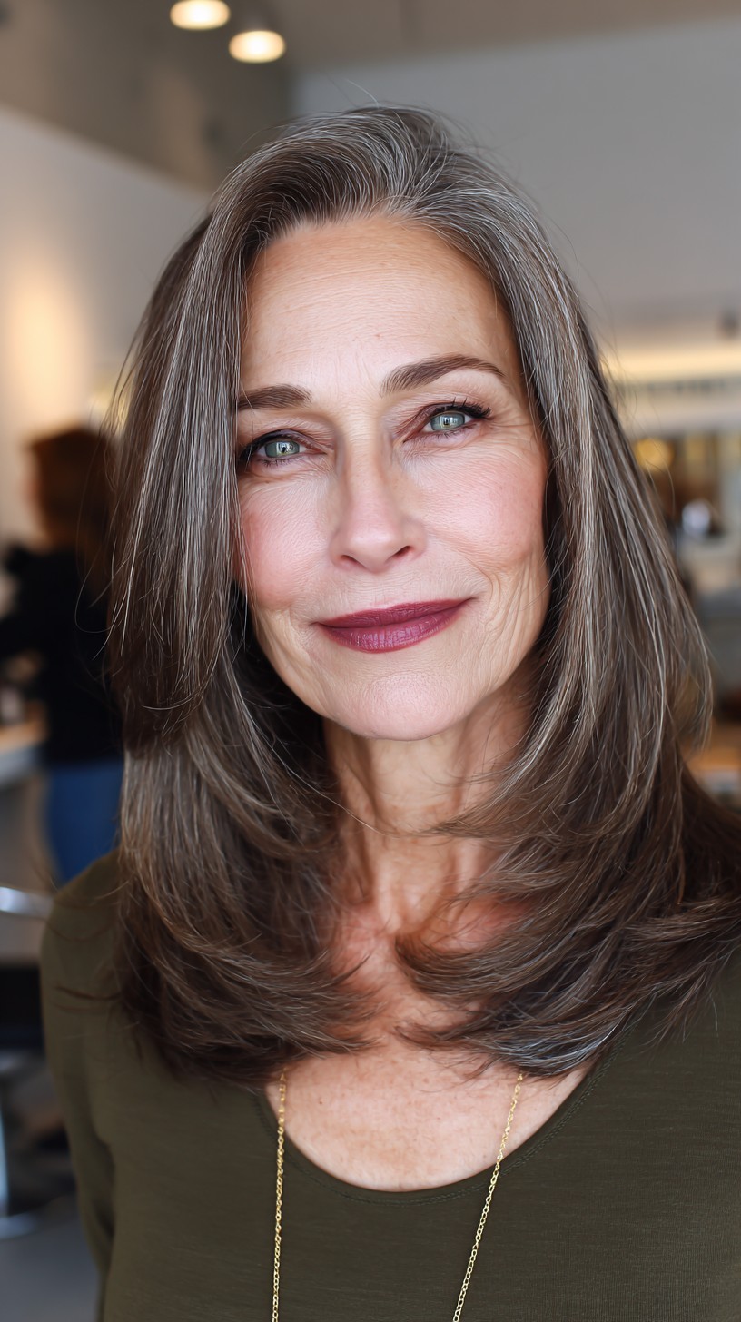 Subtle Natural Gray Layers with Soft Waves