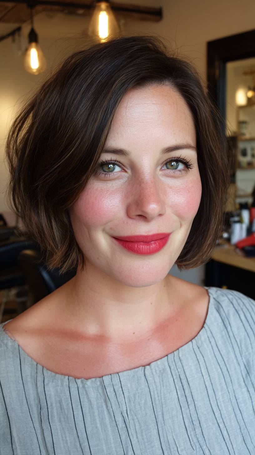 Textured Bob with Subtle Layers