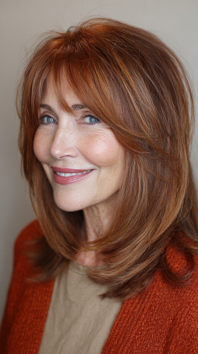Warm Auburn Tresses with Soft Blending Layers