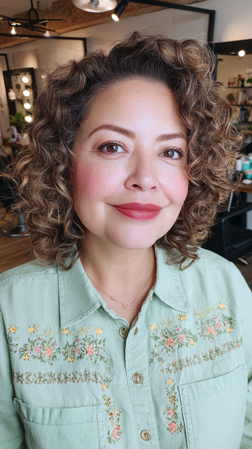 Textured Curly Cut with Defined Volume