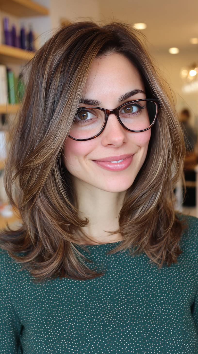 Chic Long Layered Cut with Subtle Highlights