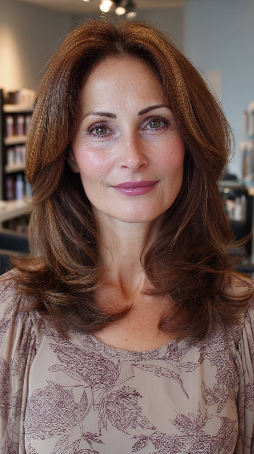 Chic Long Layers with Soft Face-Framing Highlights