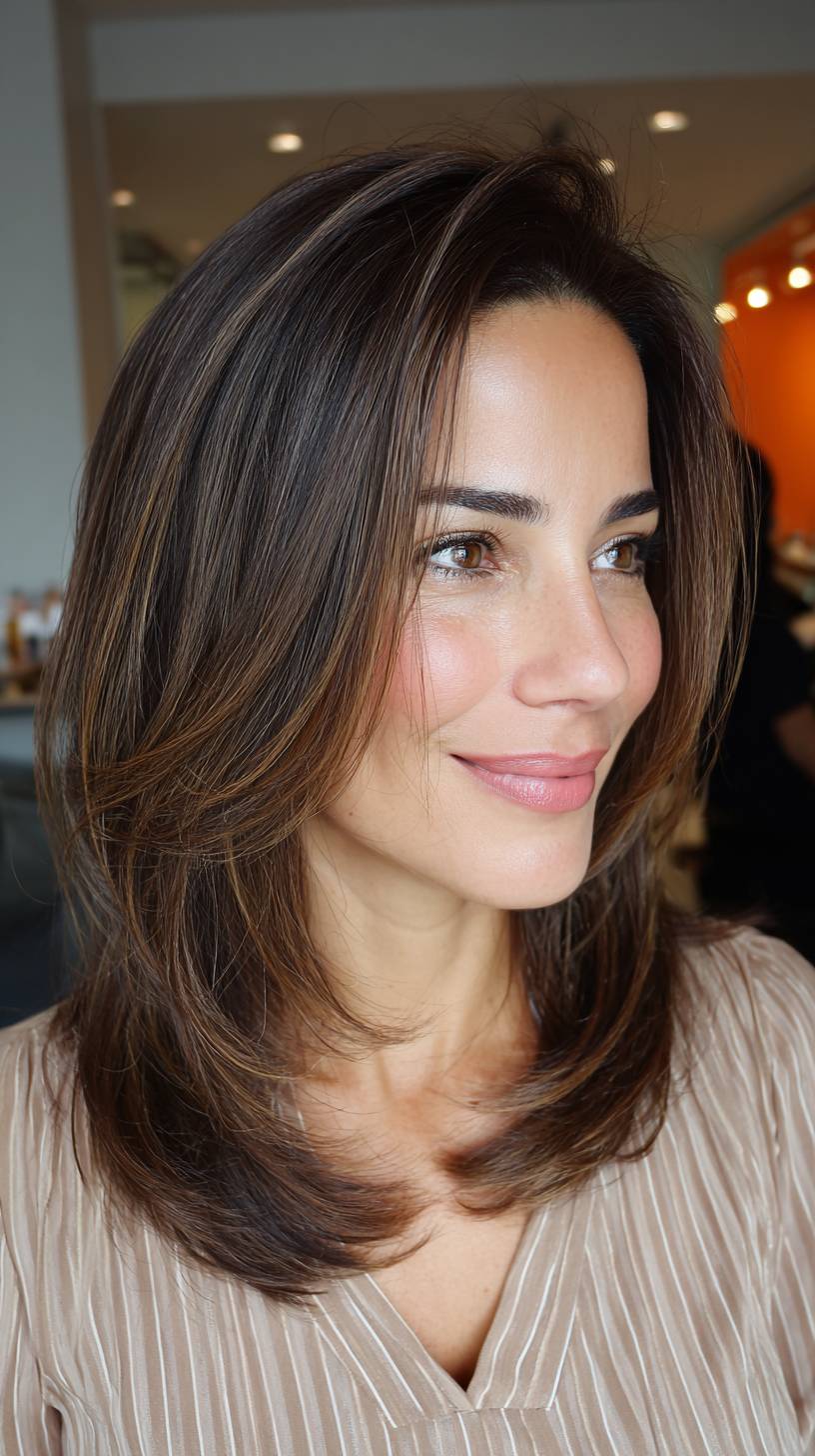 Elegant Layered Cut with Soft Highlights