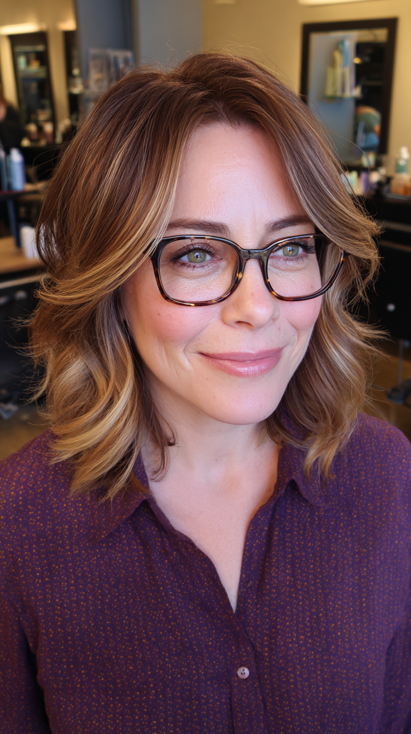 Elegant Soft Waves with Warm Highlights