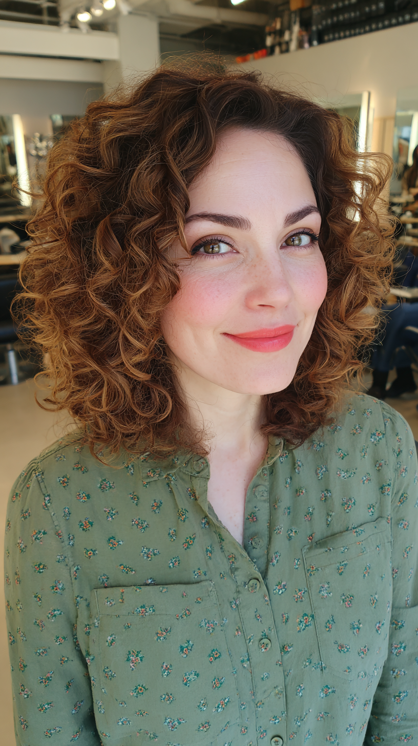 Modern Curly Cut with Defined Volume