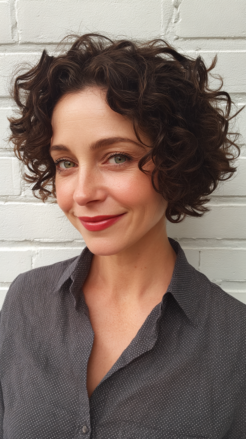 Playful Curly Crop with Soft Volume