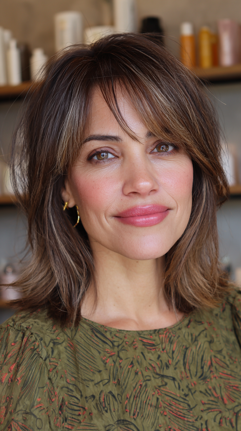 Soft Textured Layers with Face-Framing Highlights