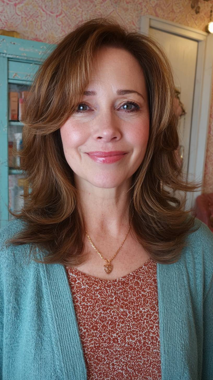 Soft Textured Layers with Gentle Face-Framing