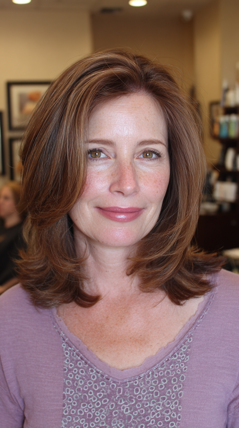 Stylish Voluminous Layers with Soft Face-Framing Pieces