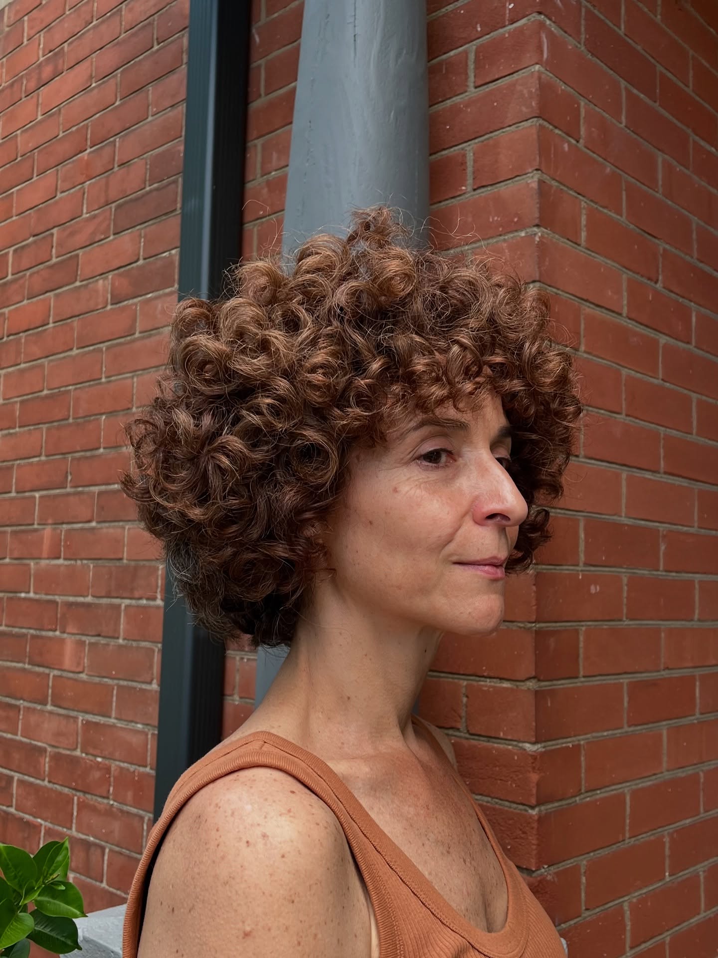 Textured Curly Bob with Defined Curls