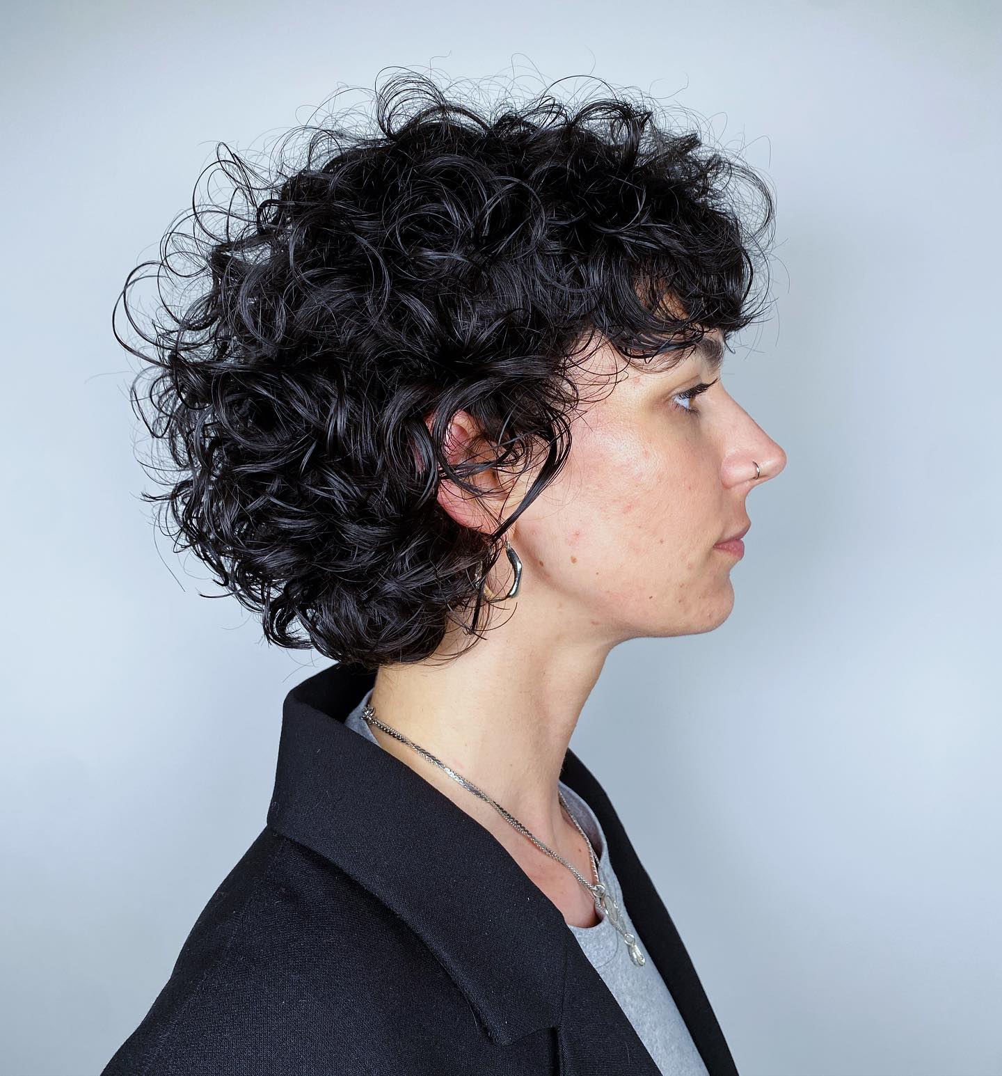 Textured Curly Crop with Defined Curls