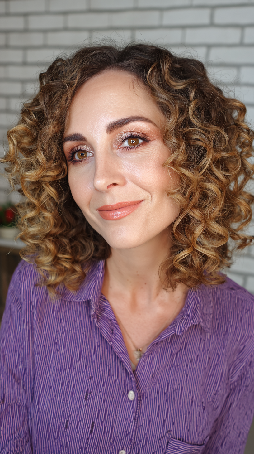 Textured Curly Cut with Defined Bounces