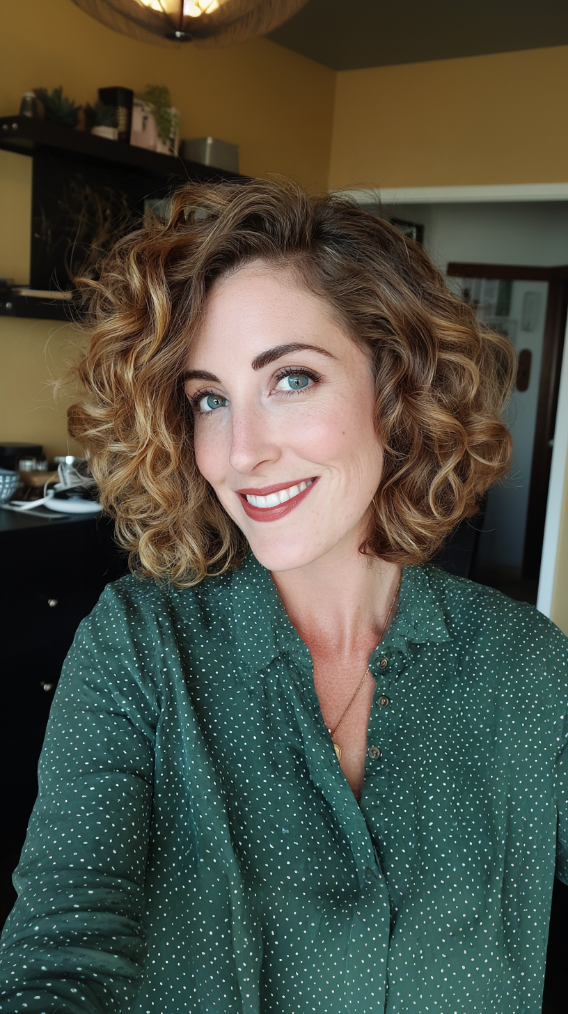 Textured Curly Cut with Defined Layers