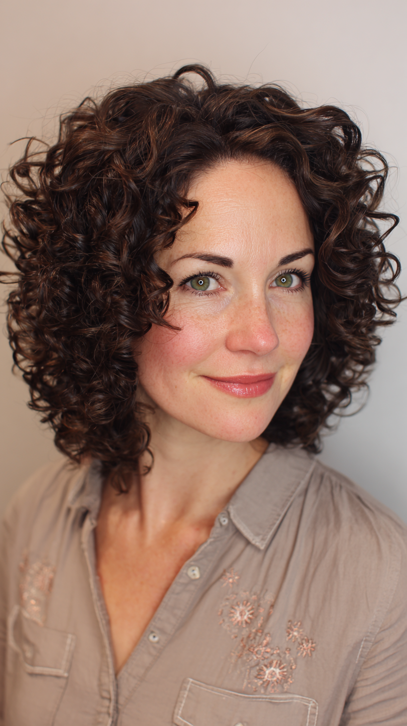 Textured Curly Cut with Soft Volume