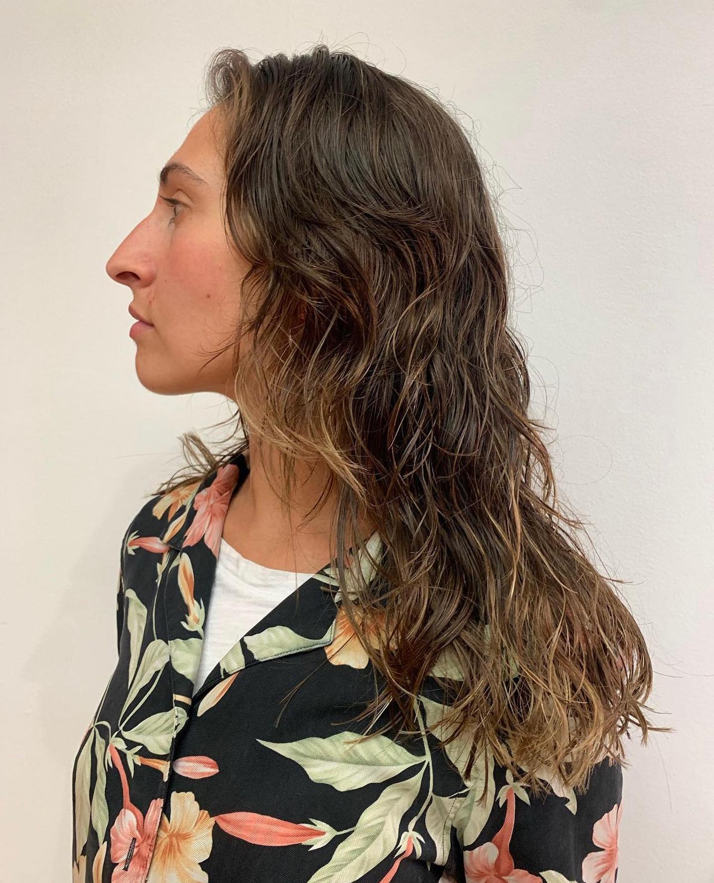 Beachy Long Wavy Shag with Subtle Highlights