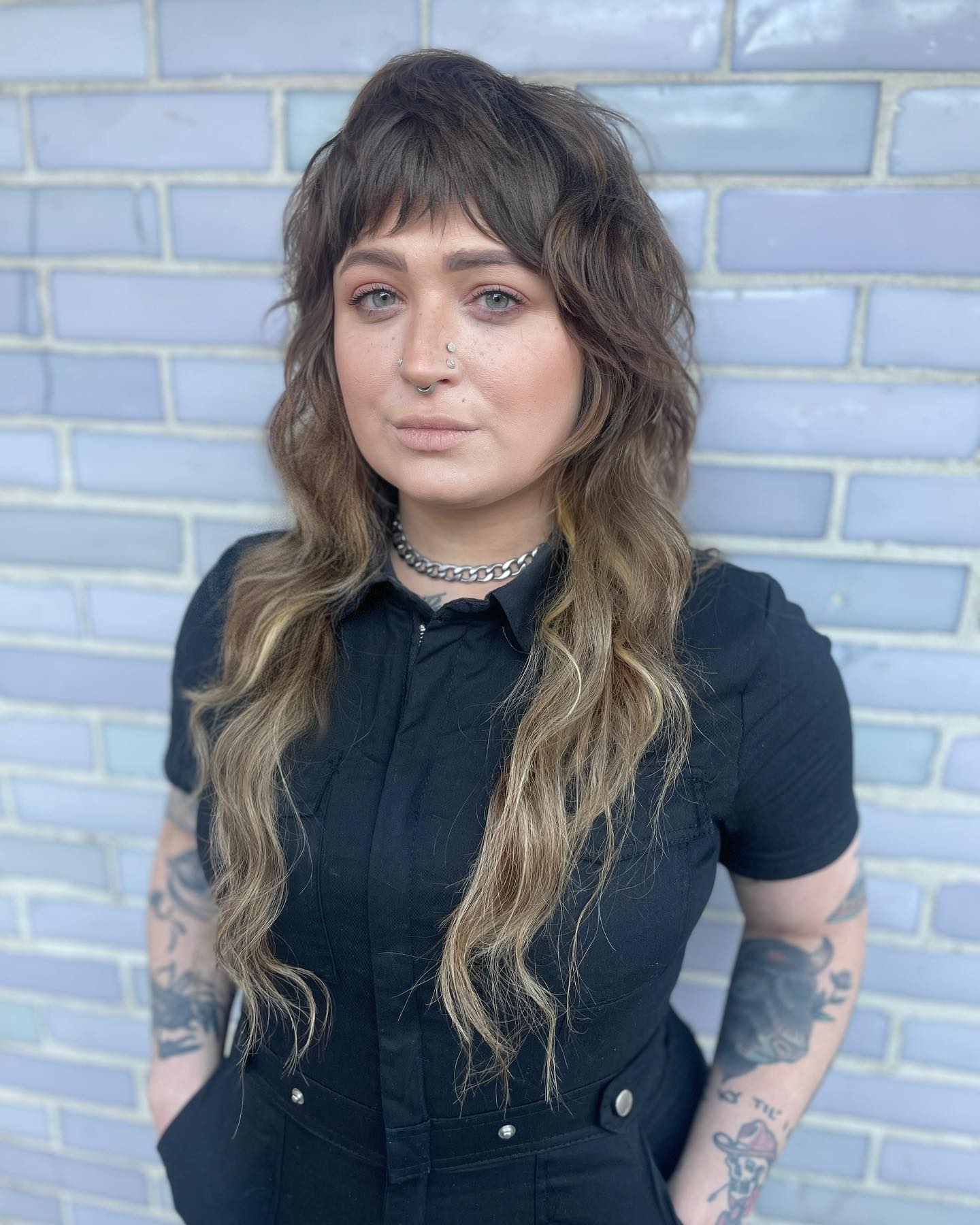 Edgy Long Wavy Shag with Textured Layers