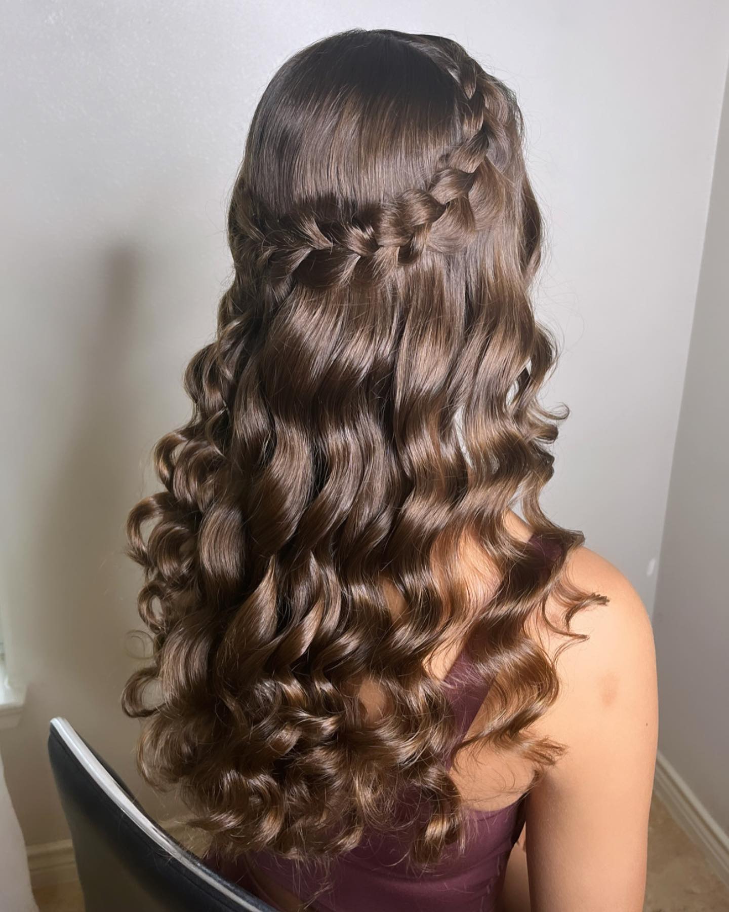 Elegant Half-Up Braided Curls