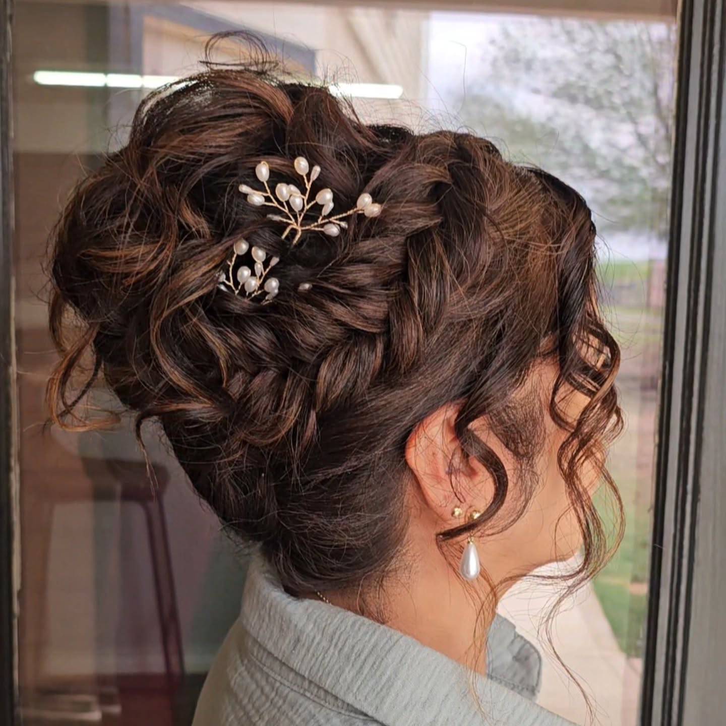 Elegant Twisted Updo with Braided Accents