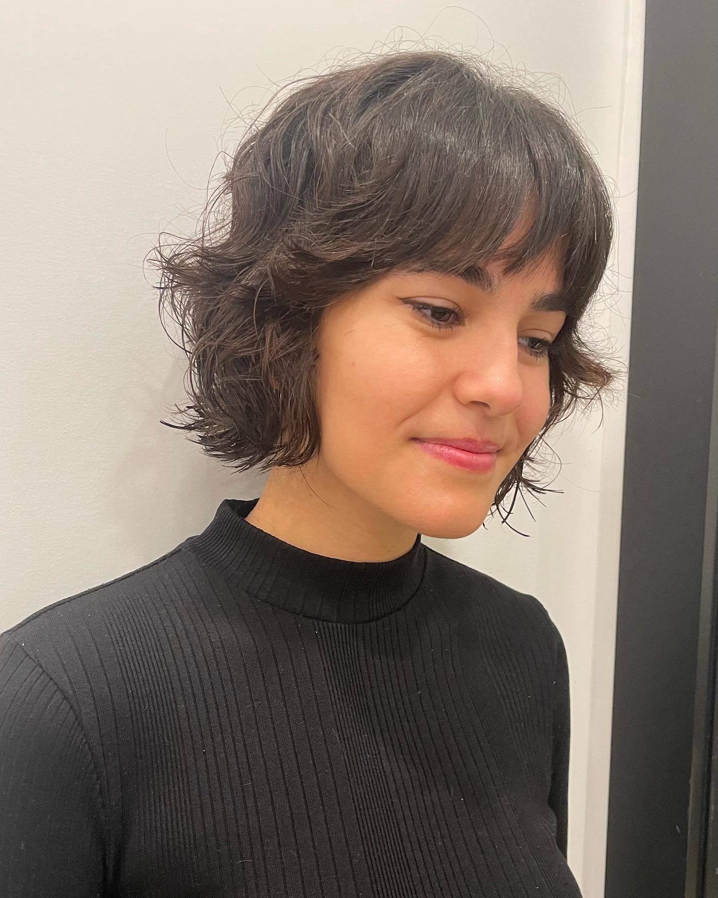 Playful Textured Shag with Soft Bangs