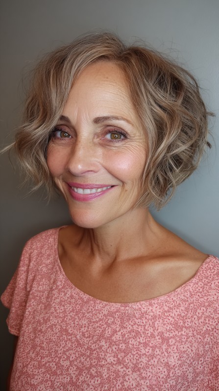 Soft Natural Waves with Side-Swept Bangs