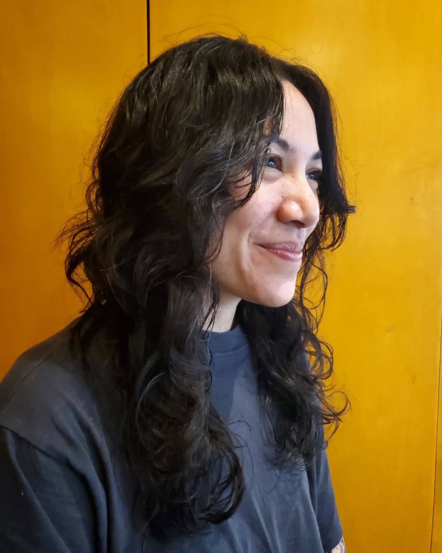 Softly Layered Long Wavy Shag with Natural Movement