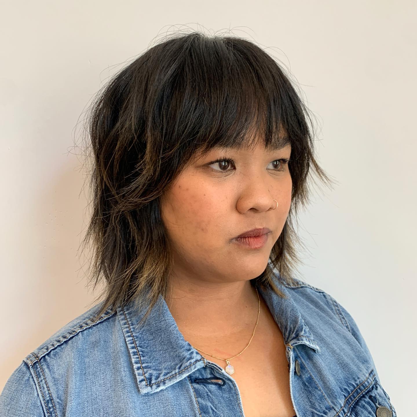 Textured Shag with Playful Bangs