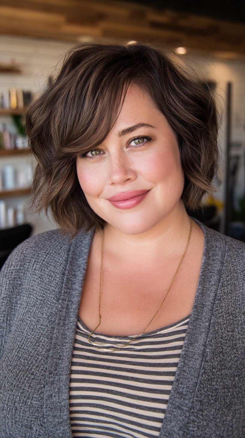 Breezy Tousled Bob for Medium Density Hair