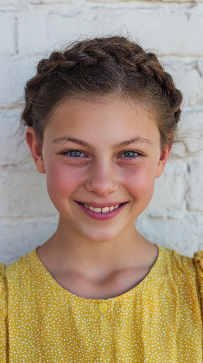 Charming Crown Braid for Youthful Elegance