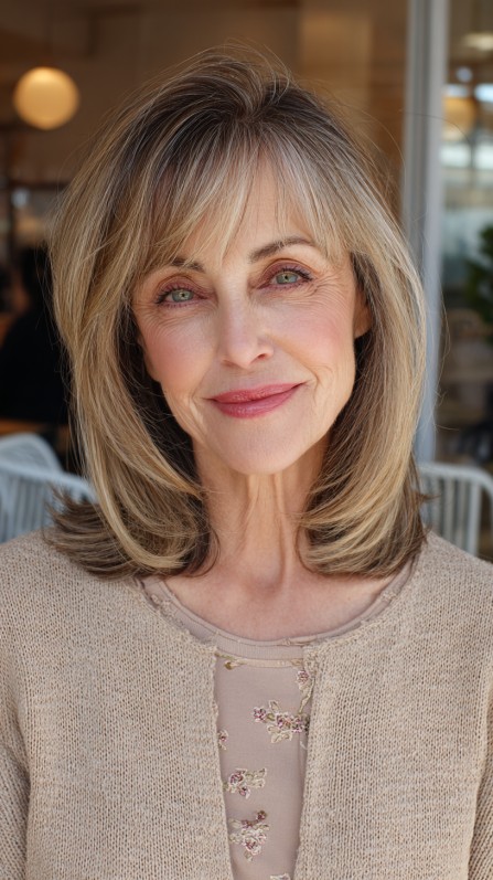 Charming Layered Cut with Natural Grey Blending