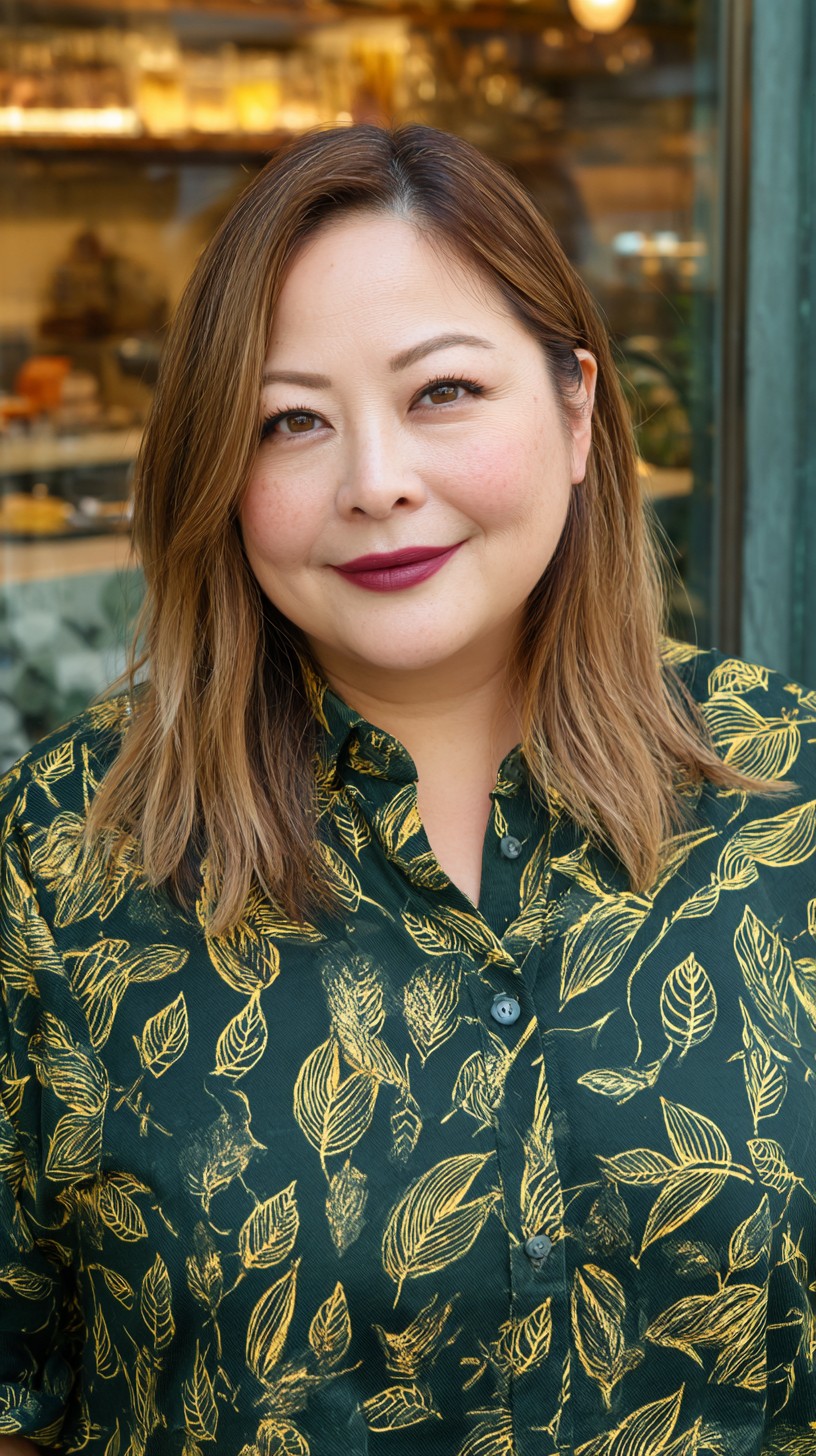 Chic Ombre Lob with Tapered Ends