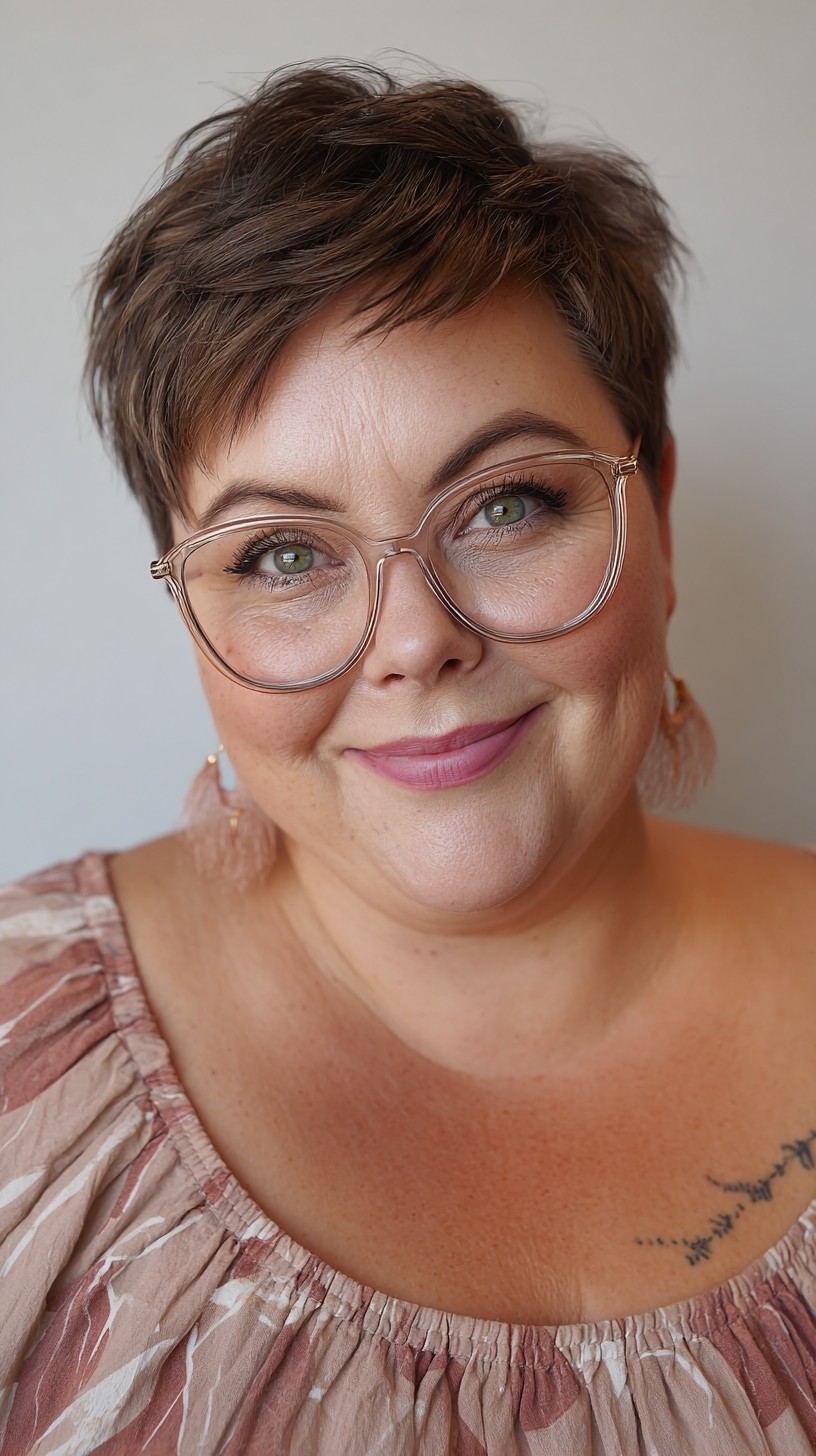 Chic Textured Pixie with Swept Bangs