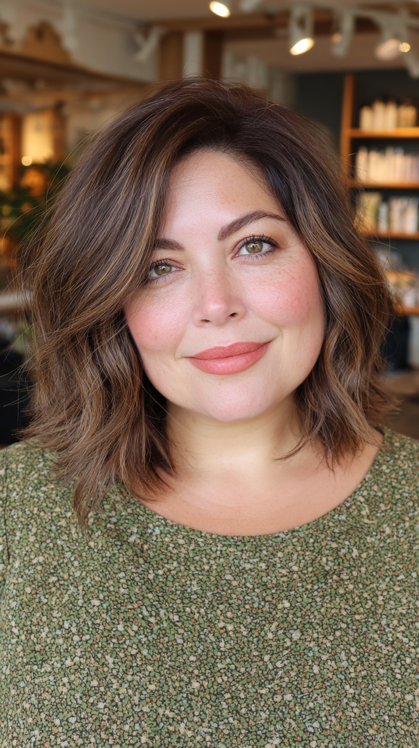 Dynamic Chestnut Waves with Subtle Highlights