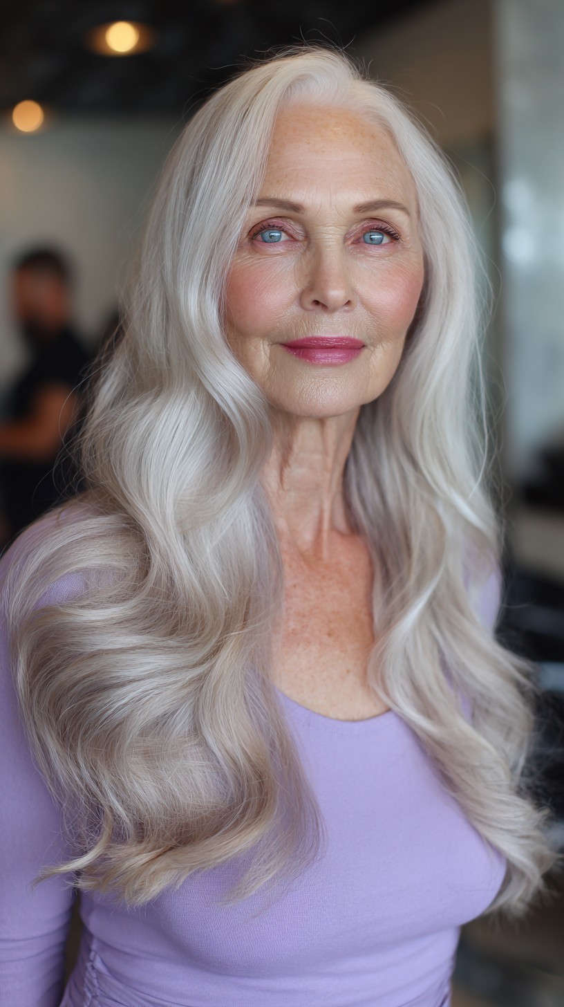Luminous Silver Waves for Elegant Seniors