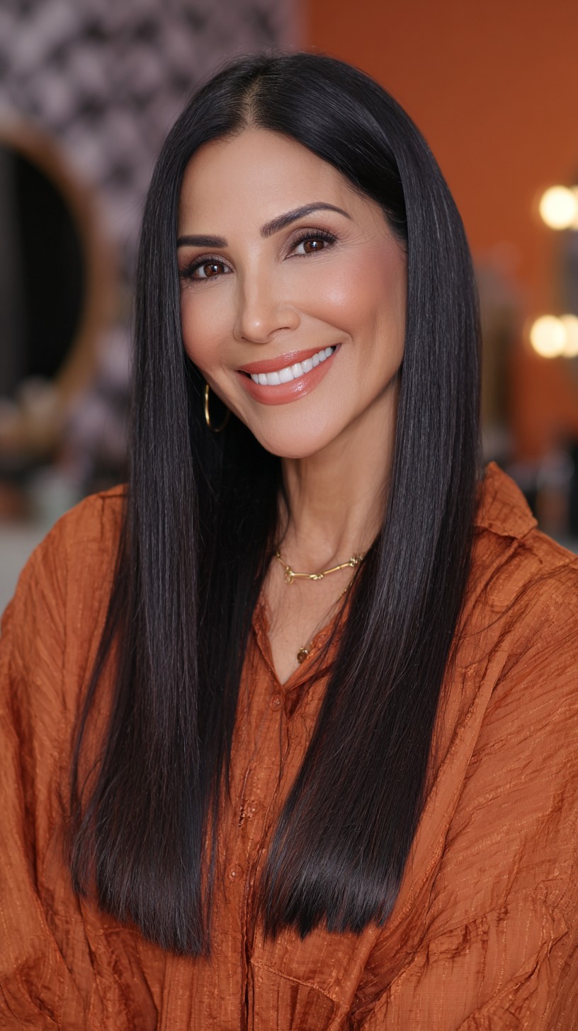 Lustrous Onyx Straight Cut for Refined Elegance