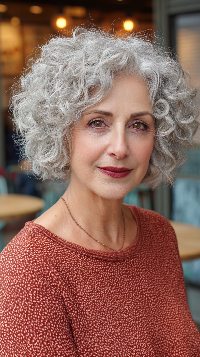 Luxuriant Silver Coils with a Casual Flair