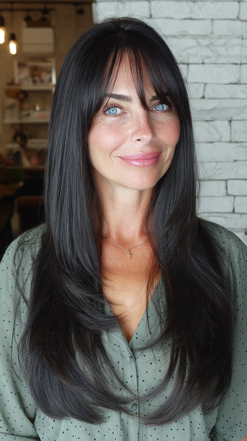 Midnight-Blue Silken Layers with Gentle Waves