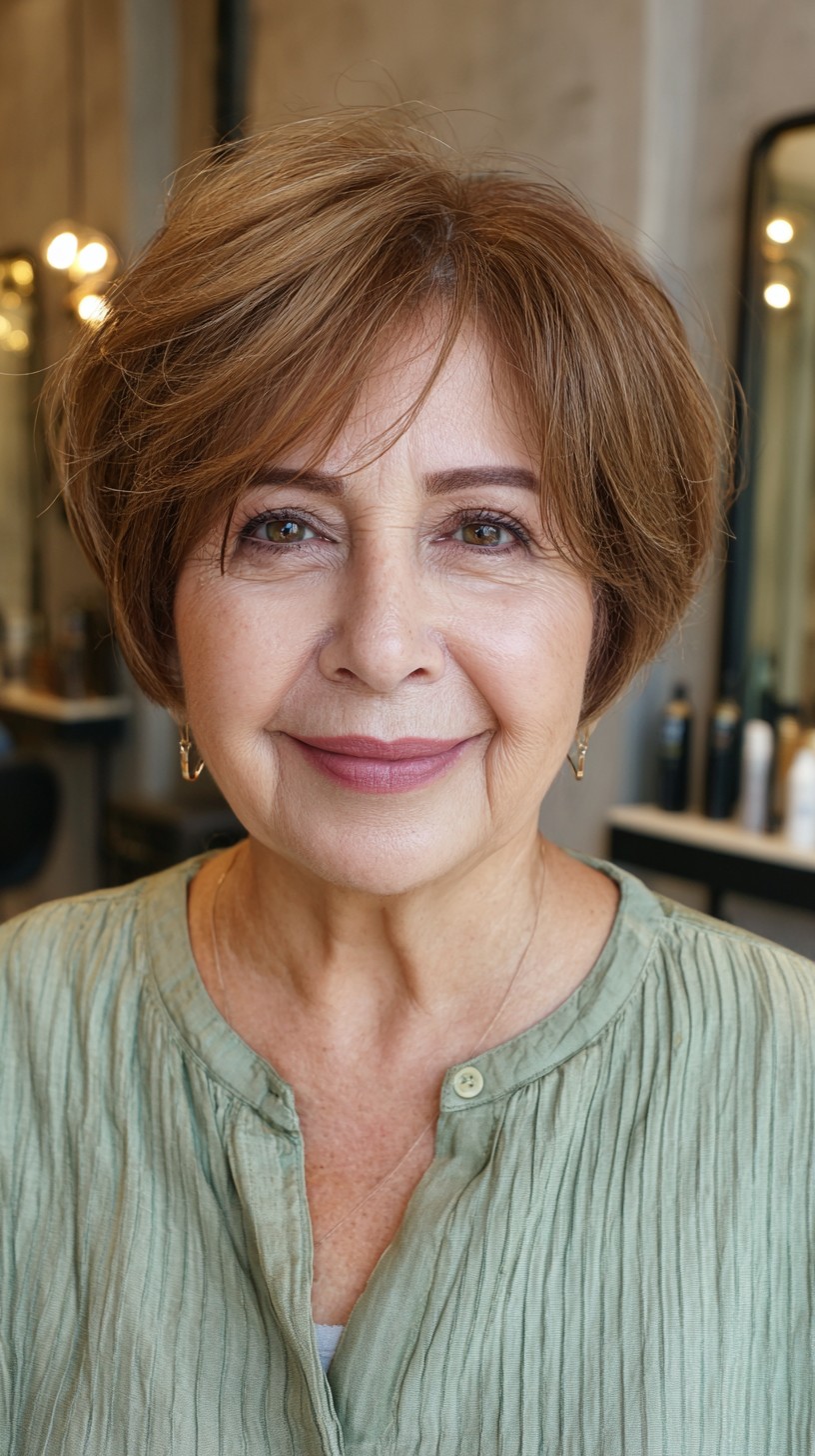 Modern Auburn Tousled Bob