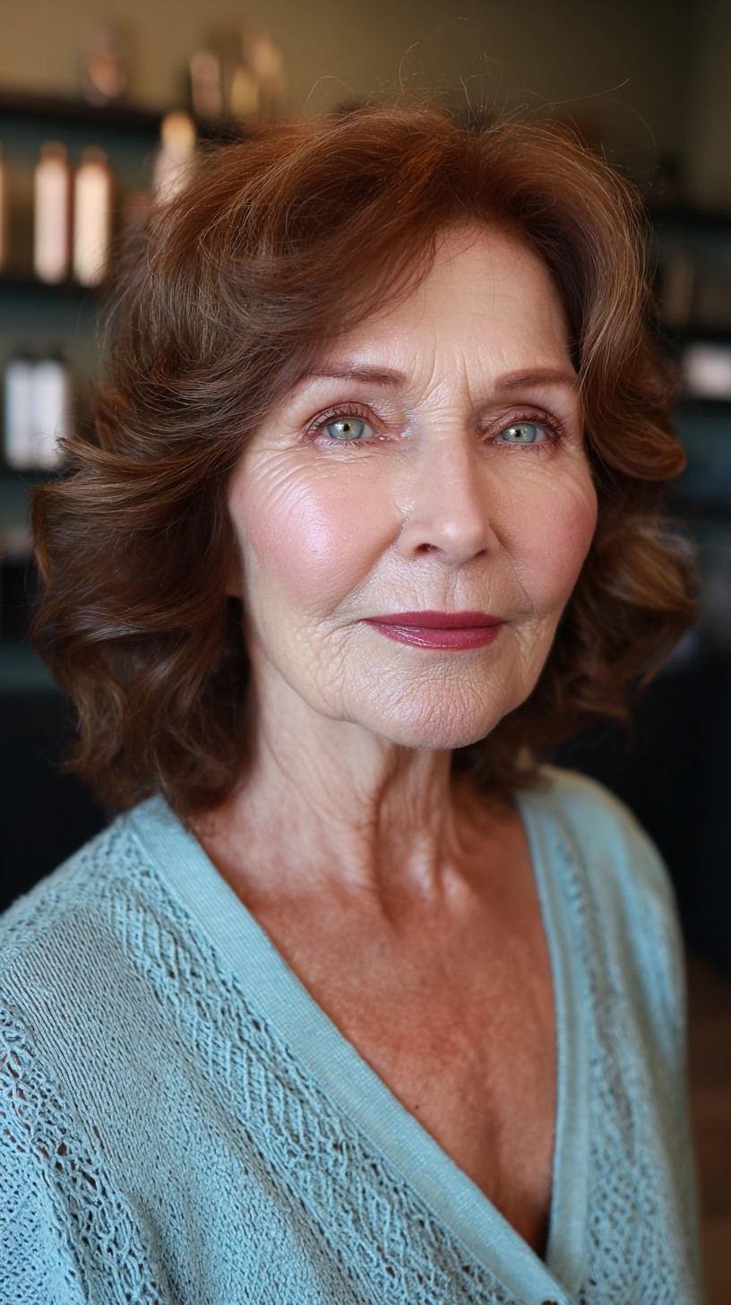 Refined Chestnut Waves for Stately Seniors