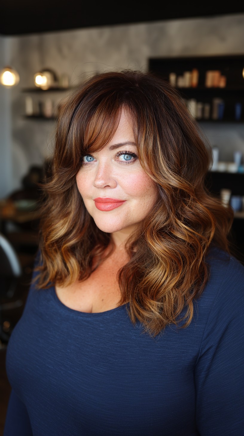 Rich Auburn Cascade with Glamorous Waves