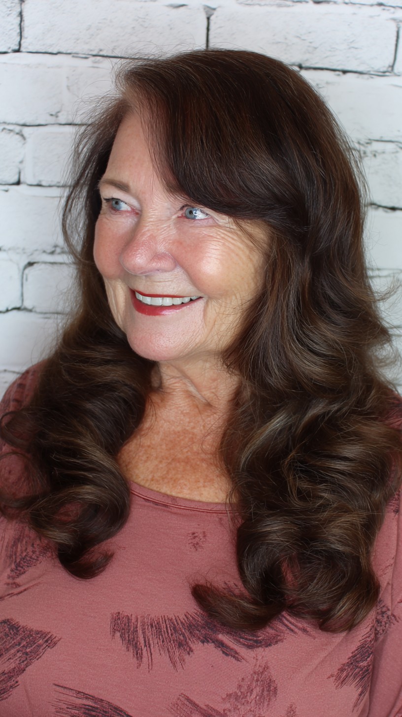 Rich Chestnut Cascading Waves for Mature Women