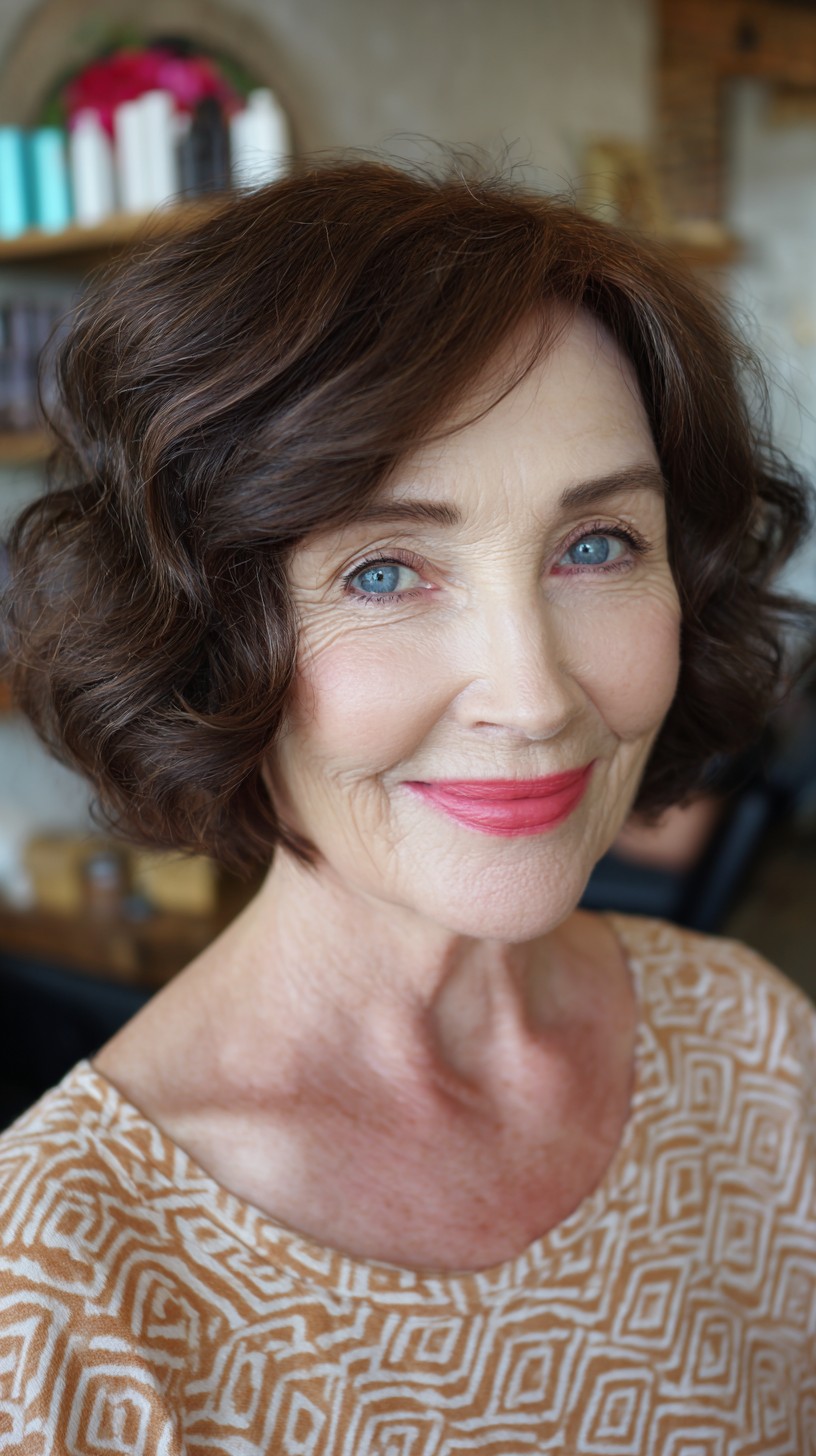 Rich Mahogany Waves with Soft Dimensional Curls