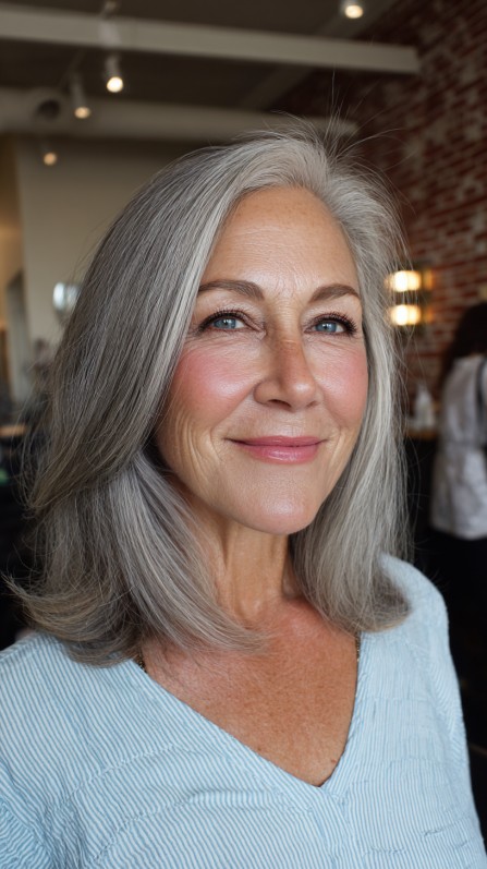 Seamless Silver Layers with Gentle Waves