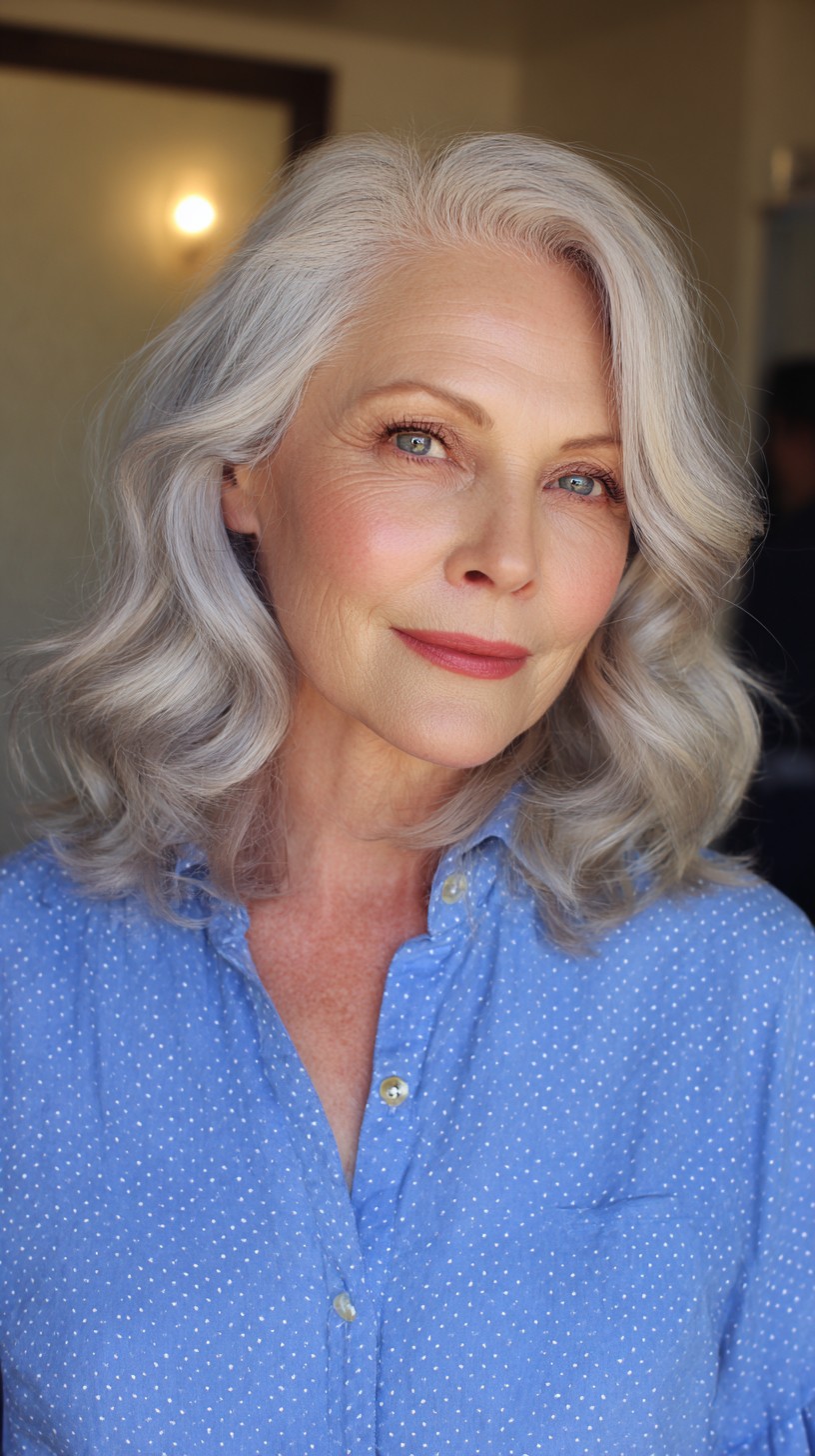 Silvery Swoops of Elegant Waves